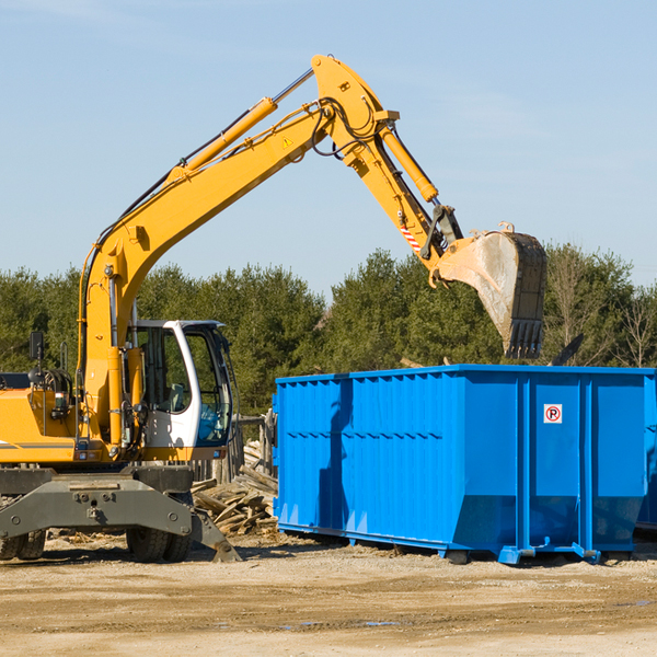 what size residential dumpster rentals are available in Benson North Carolina